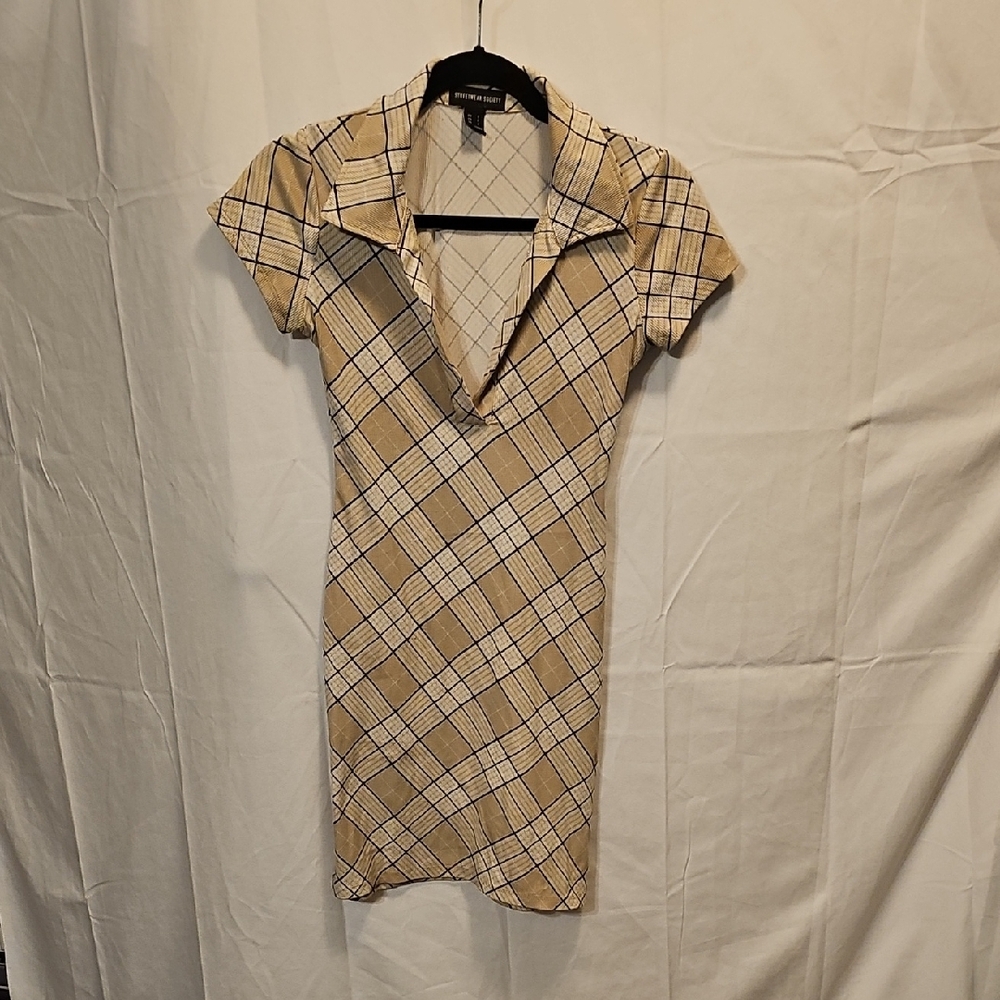 Plaid Short Sleeve Dress